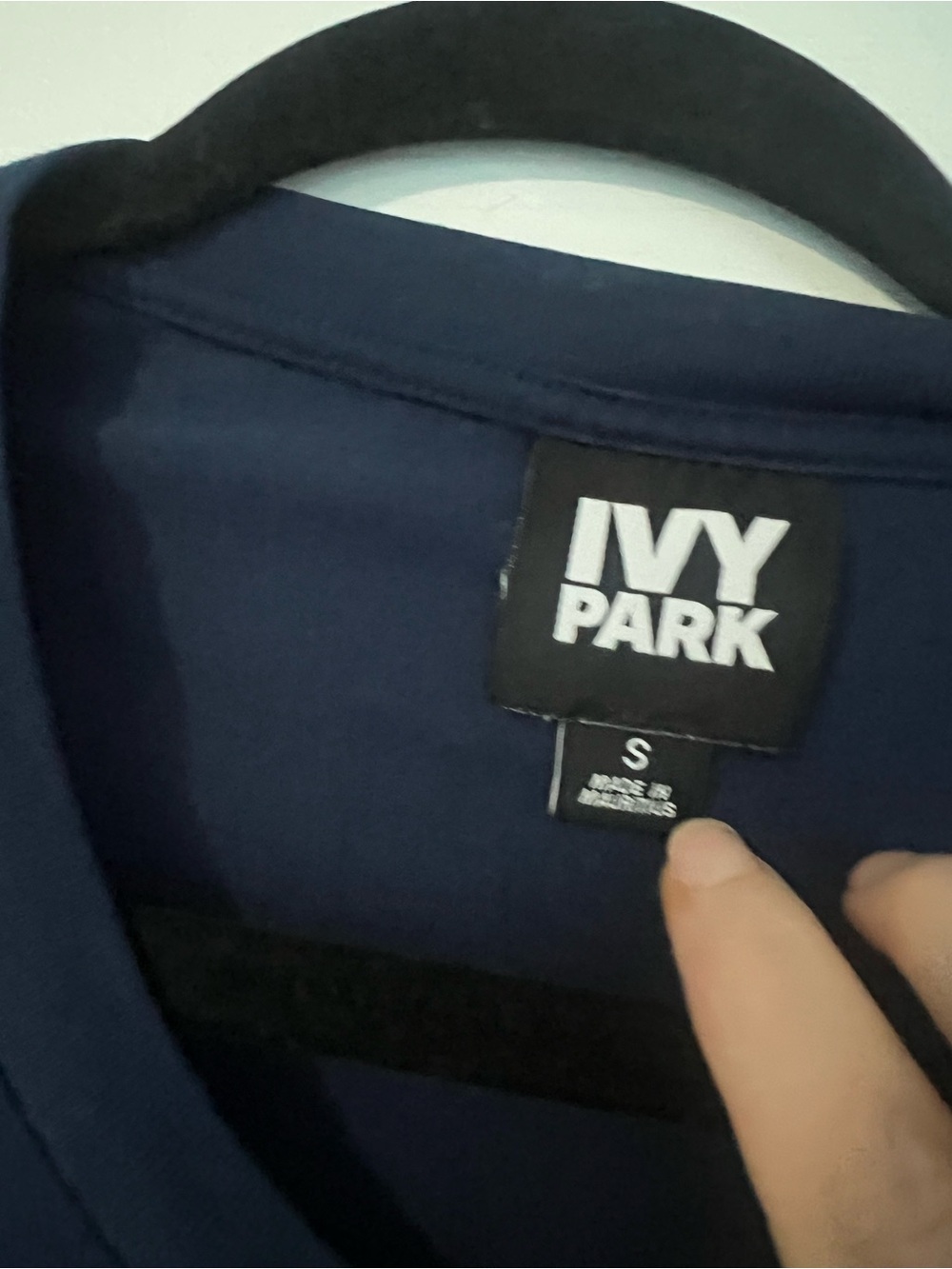 IVY PARK Navy Logo Muscle Tank - Picture 2 of 5